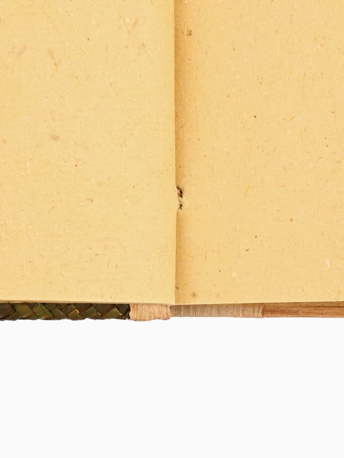 Записная книжка плетёная, 48 листов, 17×22×2 см, зелёная