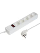 Сетевой фильтр СТАРТ, 5 розеток, 1.5 м, 10 А, ПВС 3×0.75 мм2, с заземлением, с выключателем, IP20, белый