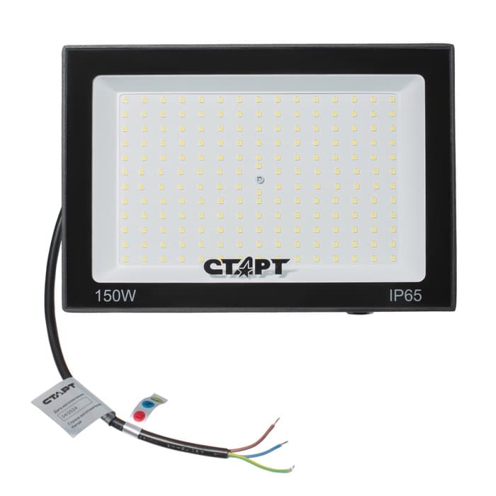 Прожектор светодиодный СТАРТ, 150 Вт, 12750 Лм, 6500К, IP65, чёрный