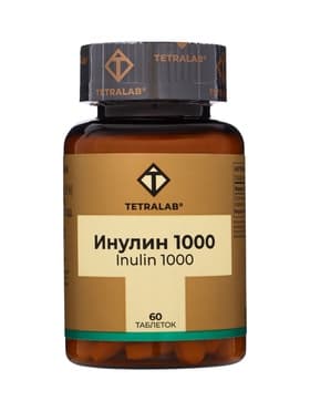 Пребиотик Инулин TETRALAB, улучшение работы кишечника и пищеварения, 1000 мг, 60 таблеток