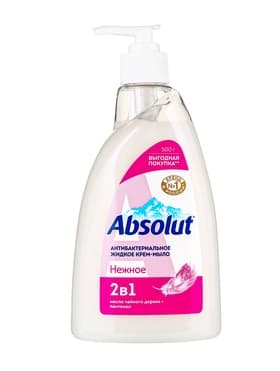 Жидкое крем-мыло антибактериальное Absolut, нежное, масло чайного дерева, пантенол, 500 г