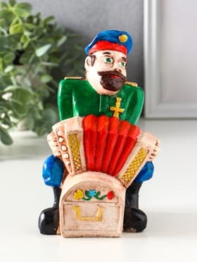 Копилка для денег «Казак гармонист», гипс, 17.5×11×10.5 см