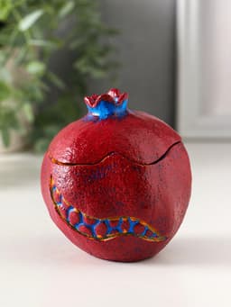 Шкатулка для украшений «Гранат», гипс, 9×8.5×8 см, синий