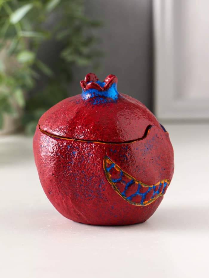 Шкатулка для украшений «Гранат», гипс, 9×8.5×8 см, синий