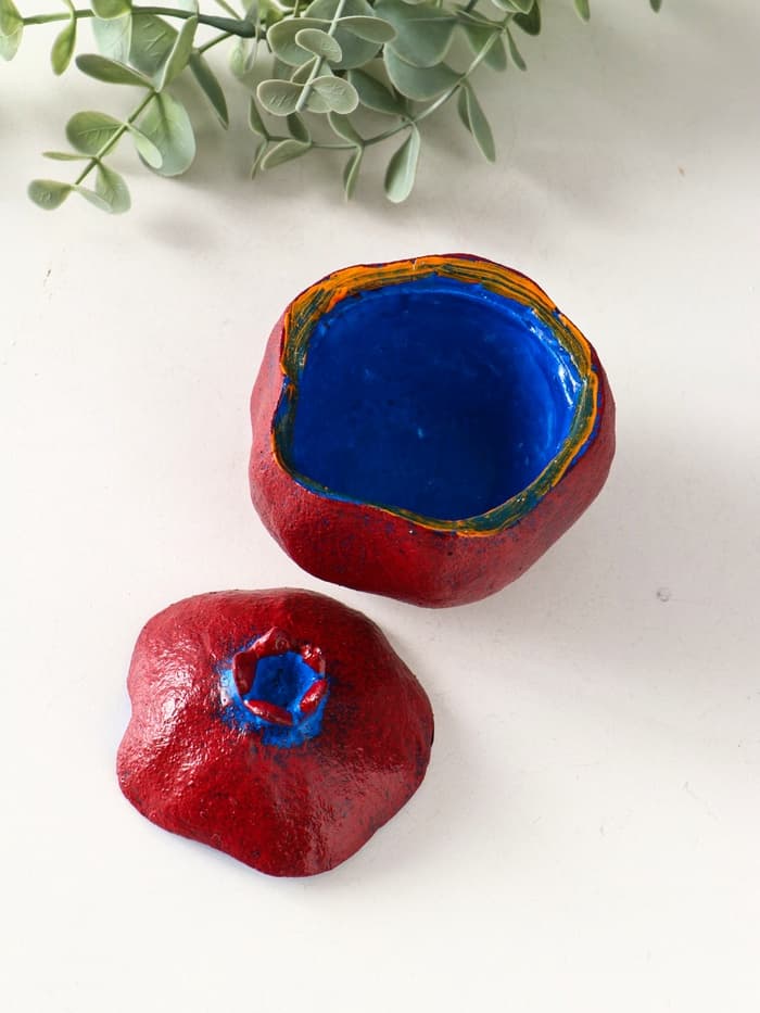 Шкатулка для украшений «Гранат», гипс, 9×8.5×8 см, синий