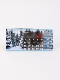 Календарь 2026 настольный, домик с курсором «Природа»