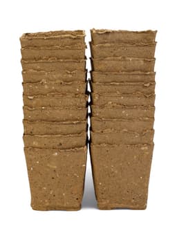 Горшок для рассады, 700 мл, 9.5×9.5×10 см, торф, набор 20 шт.