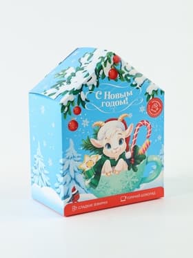 Подарочный набор новогодний «С новым годом»: горячий шоколад 3 шт.×25 г, маршмеллоу 40 г, декор 17 г