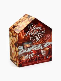 Подарочный набор новогодний «Уюта в новом году», горячий шоколад 3 шт.×25 г, маршмеллоу 40 г, декор 17 г