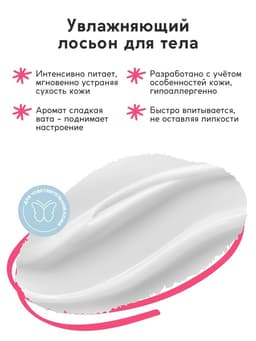 Лосьон для тела детский «Монстрики», аромат сладкая вата, ULAB