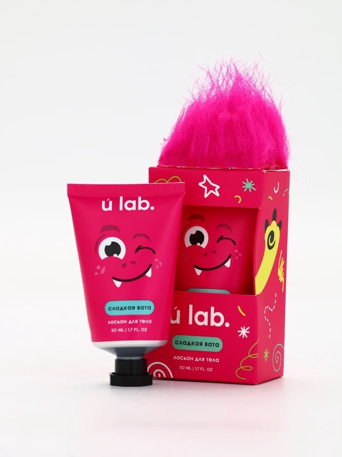 Лосьон для тела детский «Монстрики», аромат сладкая вата, ULAB