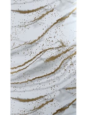 Кухонный фартук на стену «Плитка Рецциато 543», 4000×600 мм, цвет серый/золотой/металлик