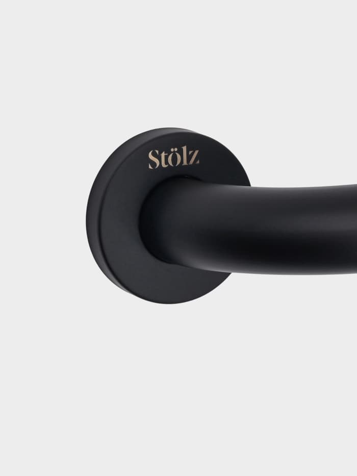 Поручень для ванны Stölz, 30×5×7 см, нержавеющая сталь, чёрный