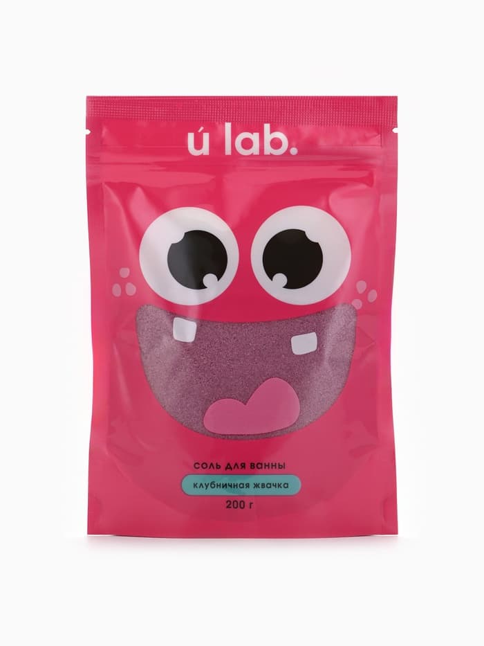 Соль для ванны «Монстрики», 200 г, аромат клубничная жвачка, ULAB