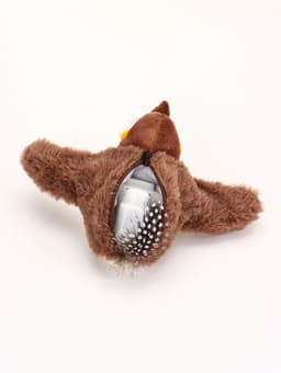 Интерактивная игрушка для животных «Воробей», коричневая