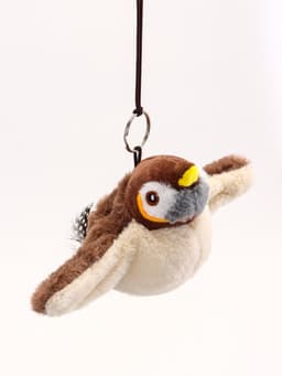 Интерактивная игрушка для животных «Воробей», коричневая