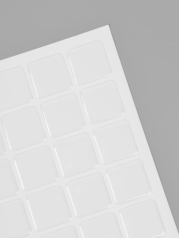 Стикеры эпоксидные прозрачные заготовки 3d=100 шт. 3×3 см