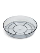 Поддон для цветочных горшков, d=12 см, пластиковый, тёмный, прозрачный