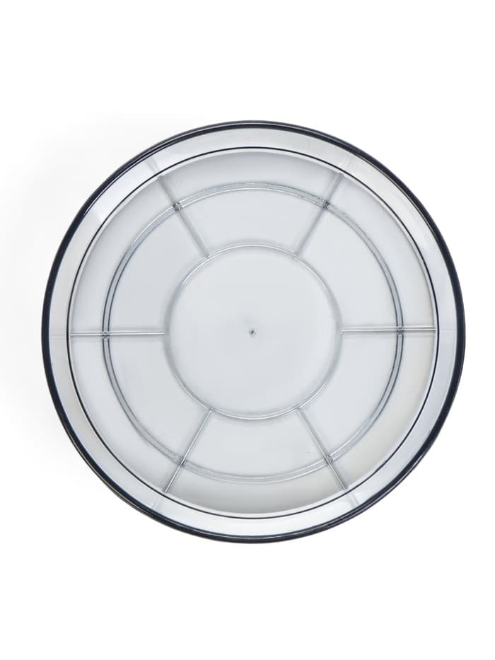 Поддон для цветочных горшков, d=12 см, пластиковый, тёмный, прозрачный