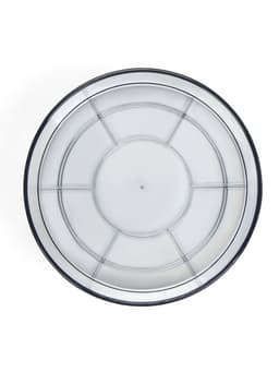 Поддон для цветочных горшков, d=12 см, пластиковый, тёмный, прозрачный