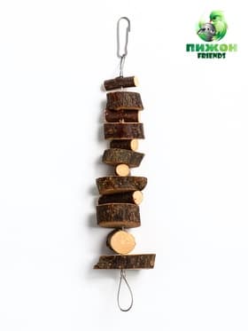 Игрушка для птиц и грызунов «Лесенка вверх», 21×3 см, дерево