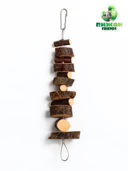Игрушка для птиц и грызунов «Лесенка вверх», 21×3 см, дерево