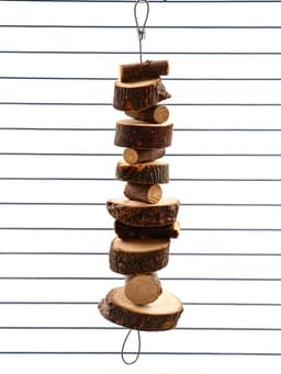 Игрушка для птиц и грызунов «Лесенка вверх», 21×3 см, дерево