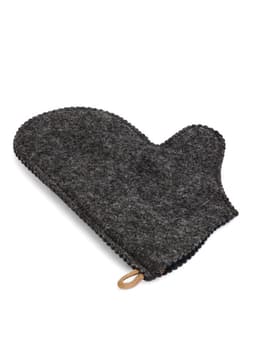 Рукавица для бани и сауны «На удачу», шерсть 50%, полиэфир 50%, тёмная