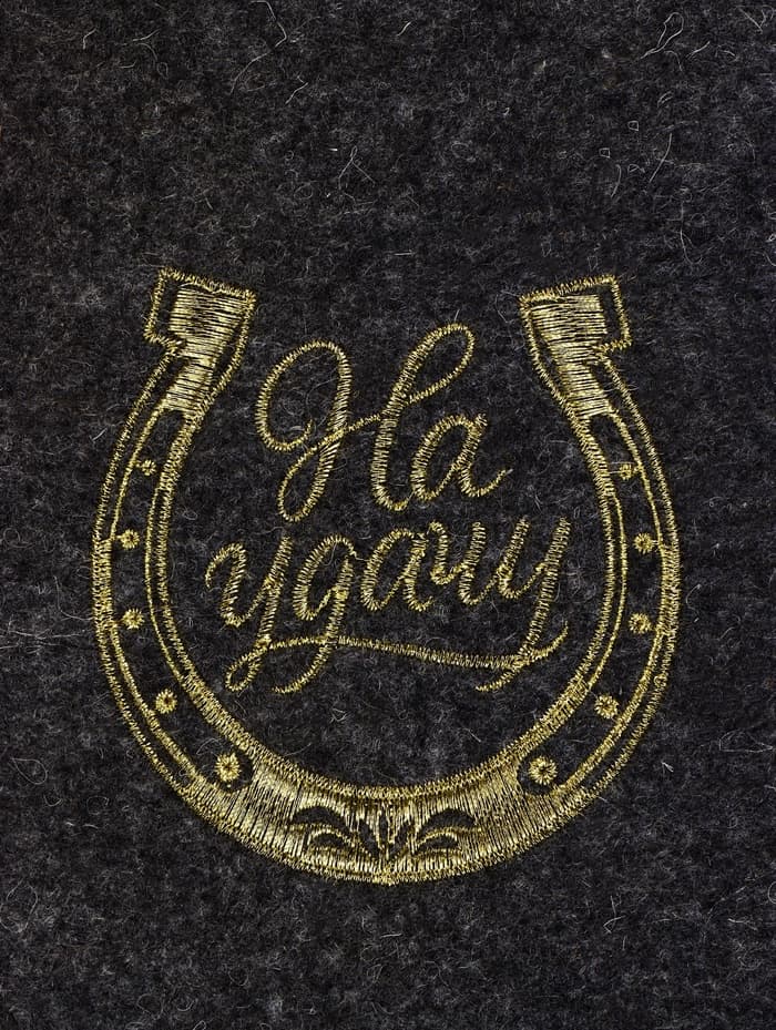 Рукавица для бани и сауны «На удачу», шерсть 50%, полиэфир 50%, тёмная