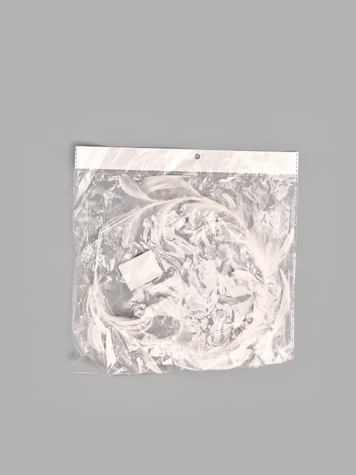 Венок на голову из перьев, белый