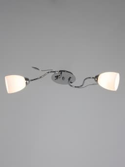 Люстра 11175/2CR, 2×60 Вт, E27, 54×25×22 см, белый/серебро