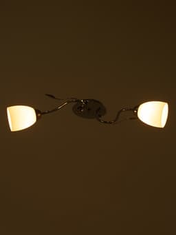 Люстра 11175/2CR, 2×60 Вт, E27, 54×25×22 см, белый/серебро