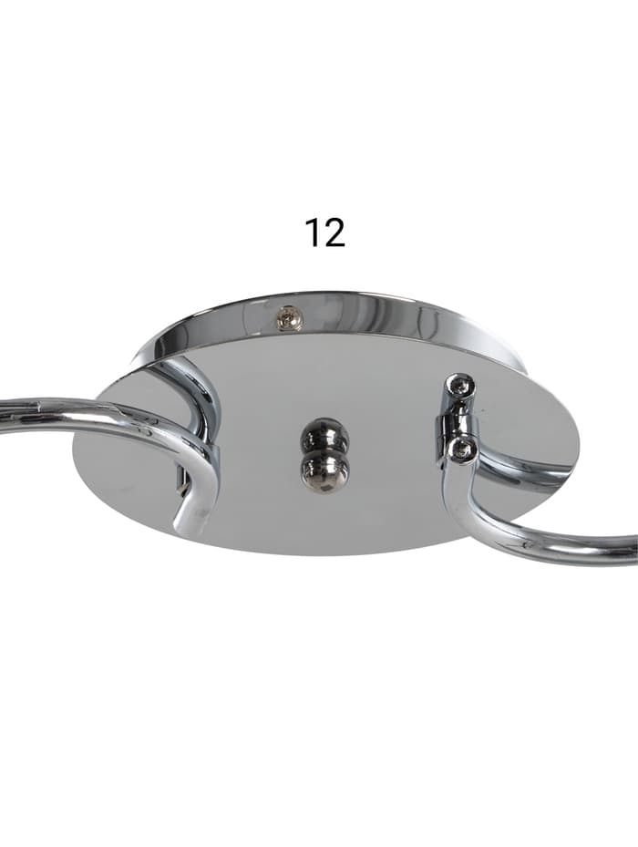 Люстра 11175/2CR, 2×60 Вт, E27, 54×25×22 см, белый/серебро