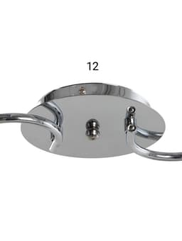 Люстра 11175/2CR, 2×60 Вт, E27, 54×25×22 см, белый/серебро