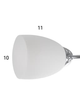 Люстра 11175/2CR, 2×60 Вт, E27, 54×25×22 см, белый/серебро