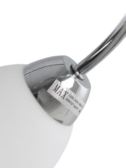 Люстра 11175/2CR, 2×60 Вт, E27, 54×25×22 см, белый/серебро