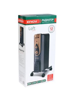 Обогреватель ENGY EN-2405 Loft, масляный, 1000 Вт, 5 секций, 3 уровня мощности