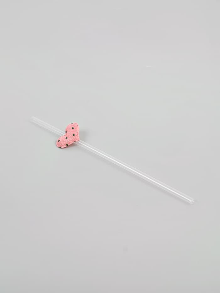 Трубочки для коктейлей «Сердечки», розовые, 6 шт.