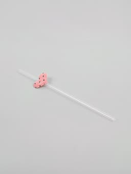 Трубочки для коктейлей «Сердечки», розовые, 6 шт.