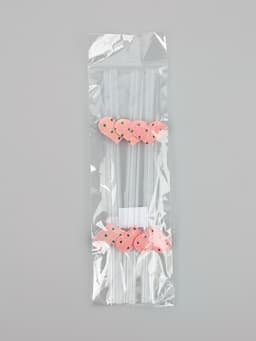 Трубочки для коктейлей «Сердечки», розовые, 6 шт.