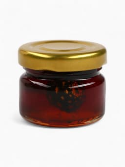 Подарочный новогодний набор в железной банке «Черная икра» : чай 50 г, монпансье 100 г, варенье 30 г, открытка