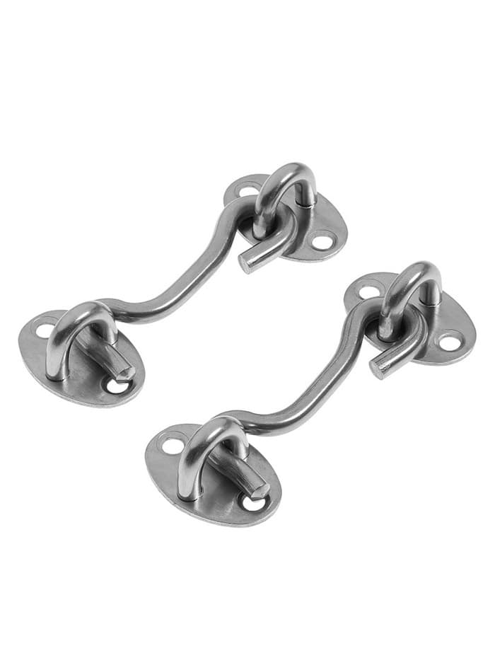 Крючок ветровой LOCKLAND KV001, L=75 мм, нержавеющая сталь, цвет хром, 2 шт.