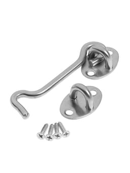 Крючок ветровой LOCKLAND KV001, L=100 мм, нержавеющая сталь, цвет хром, 2 шт.