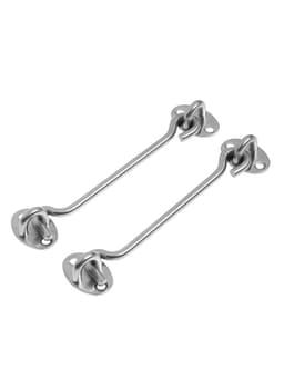 Крючок ветровой LOCKLAND KV001, L=150 мм, нержавеющая сталь, цвет хром, 2 шт.