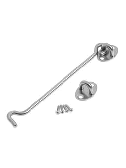 Крючок ветровой LOCKLAND KV001, L=200 мм, нержавеющая сталь, цвет хром, 2 шт.