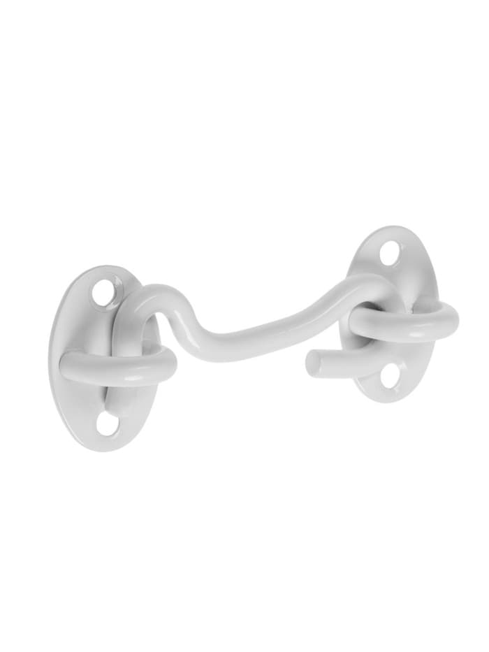 Крючок ветровой LOCKLAND KV001, L=75 мм, нержавеющая сталь, белый, 2 шт.