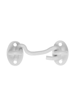 Крючок ветровой LOCKLAND KV001, L=75 мм, нержавеющая сталь, белый, 2 шт.