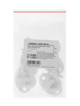 Крючок ветровой LOCKLAND KV001, L=75 мм, нержавеющая сталь, белый, 2 шт.