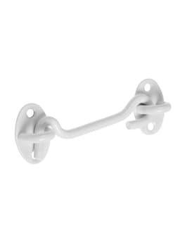 Крючок ветровой LOCKLAND KV001, L=100 мм, нержавеющая сталь, белый, 2 шт.