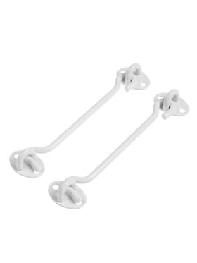 Крючок ветровой LOCKLAND KV001, L=150 мм, нержавеющая сталь, белый, 2 шт.